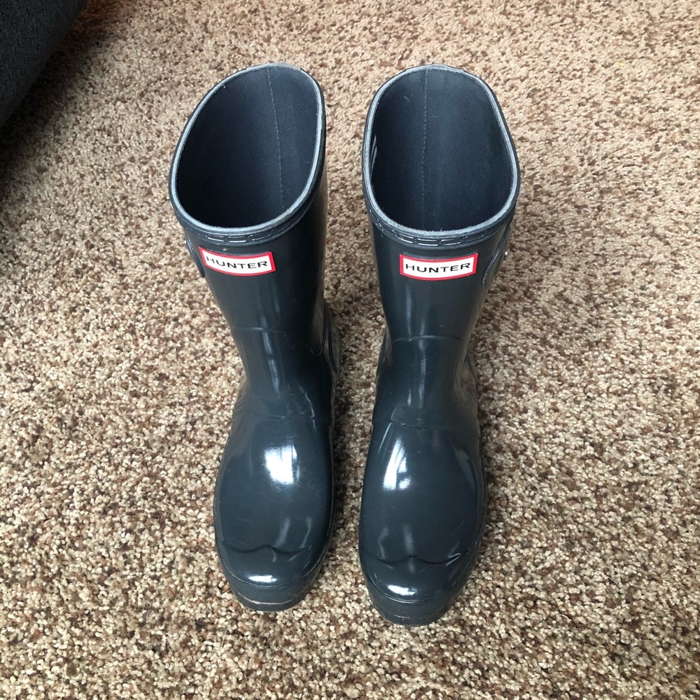 Glossy charcoal Hunter boots - Picture 5 of 7